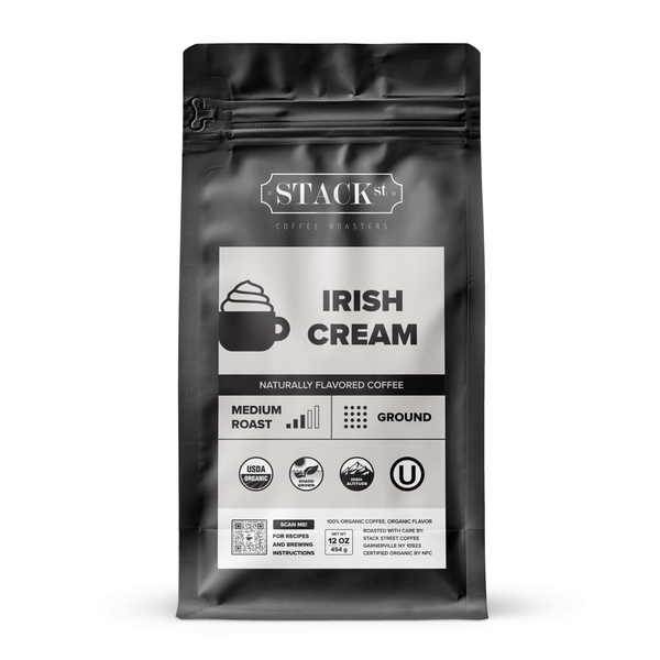 Irish Cream Organic Coffee USDA Shade Grown High Altitude Flavored