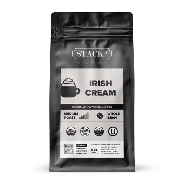 Irish Cream Organic Coffee USDA Shade Grown High Altitude Flavored