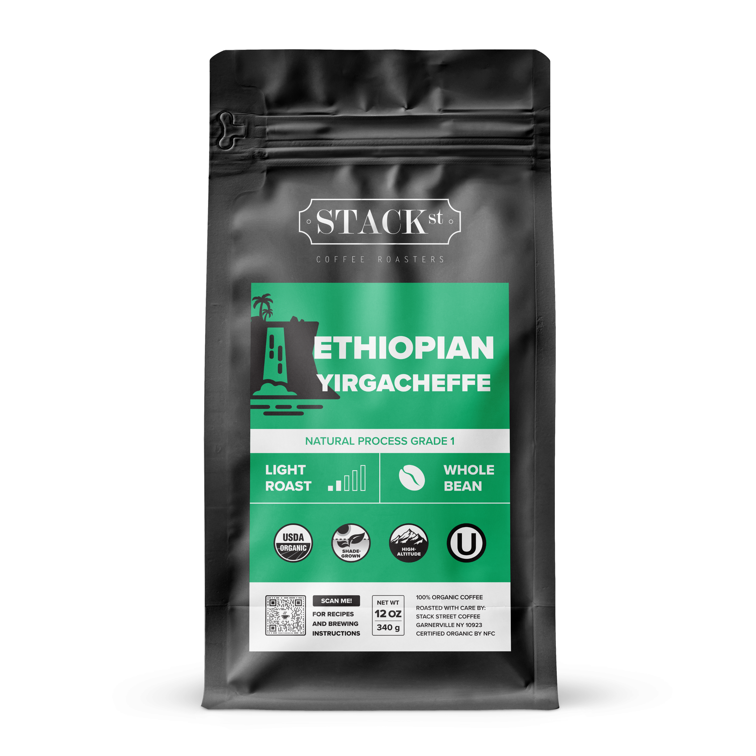 Ethiopian Yirgacheffe Grade 1 Coffee USDA Organic Natural Process