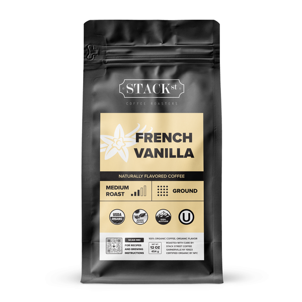 French Vanilla Organic Coffee USDA Shade Grown High Altitude Medium Roast