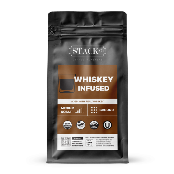 Real Whiskey Barrel Aged Organic Coffee USDA Medium